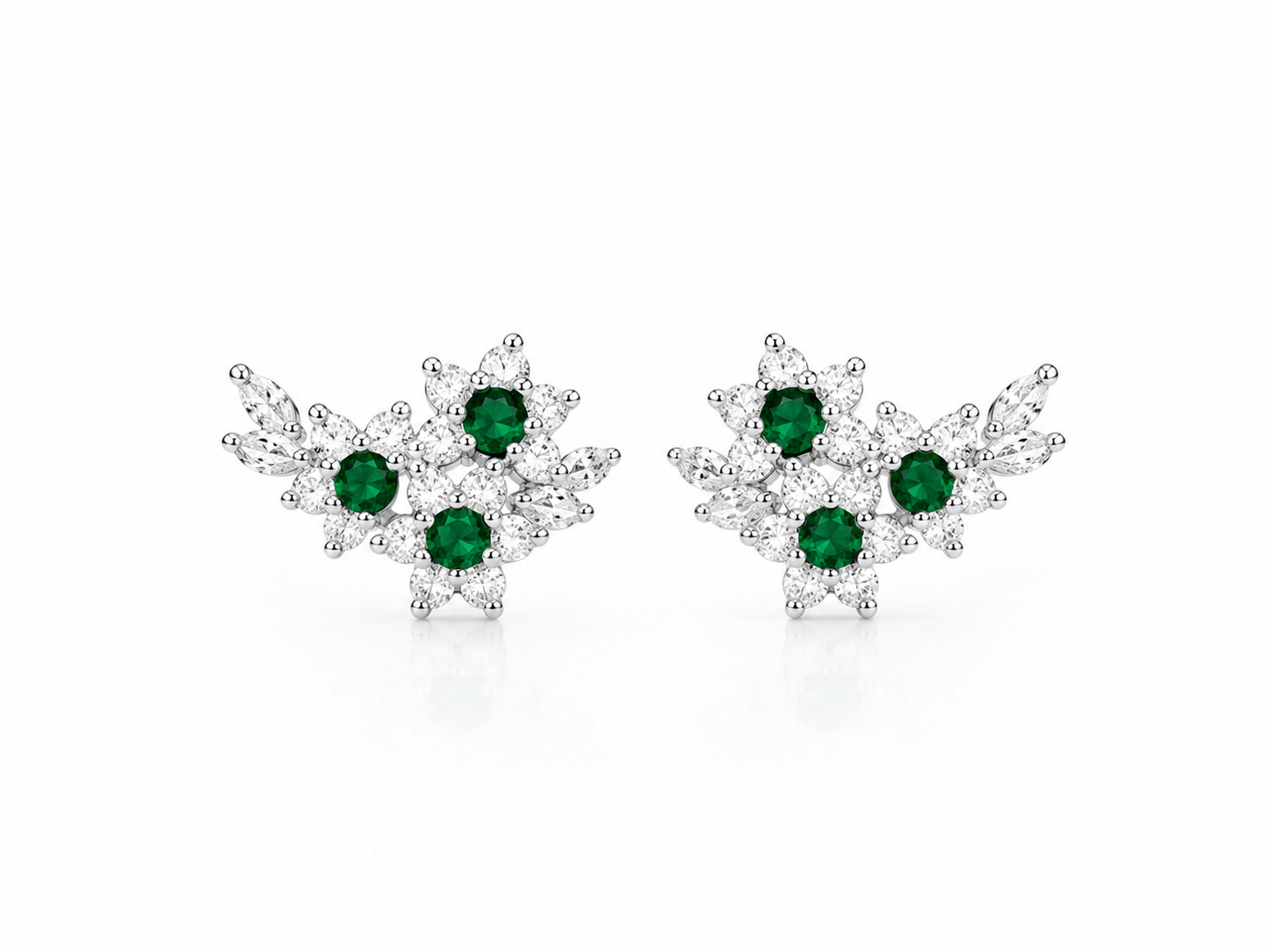 Aretes Dahlia Esmeralda