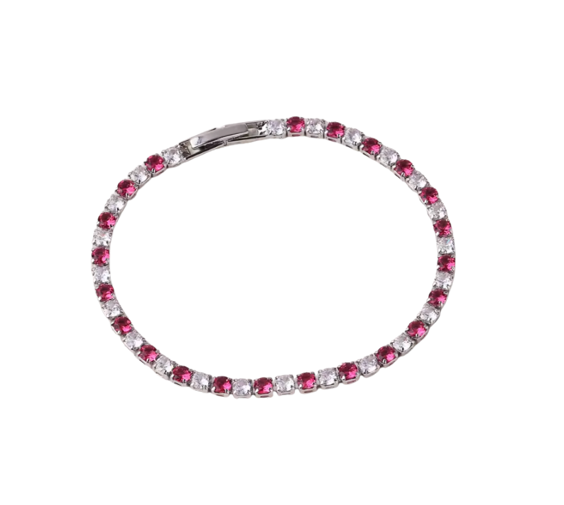 Pulsera Rubi Plateada
