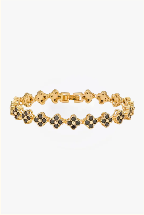 Pulsera Estefania Dorada Negro
