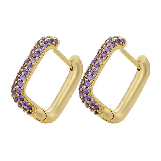 Lenna Hoops Dorado Lila