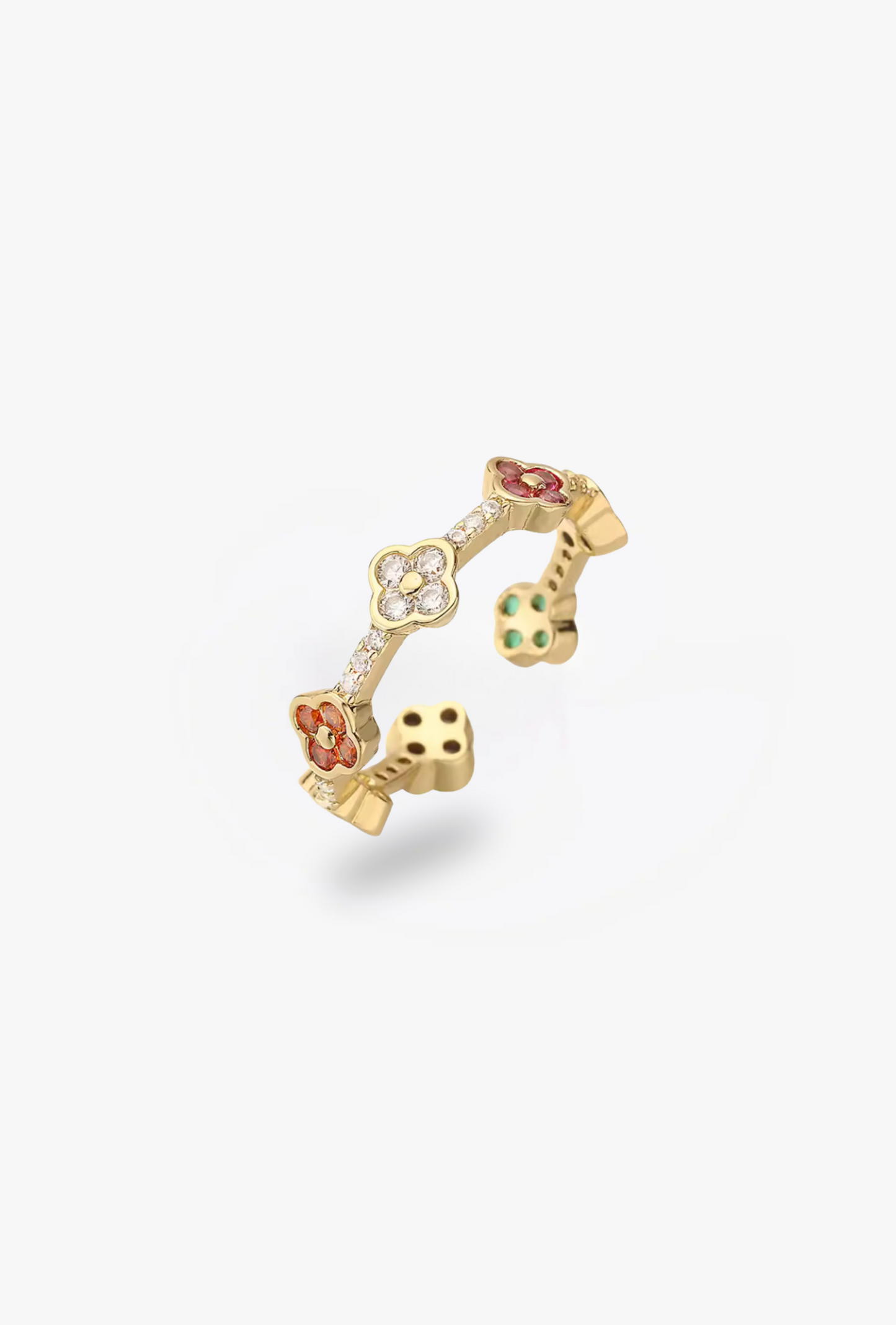 Anillo Estefania Mini Multicolor Dorado