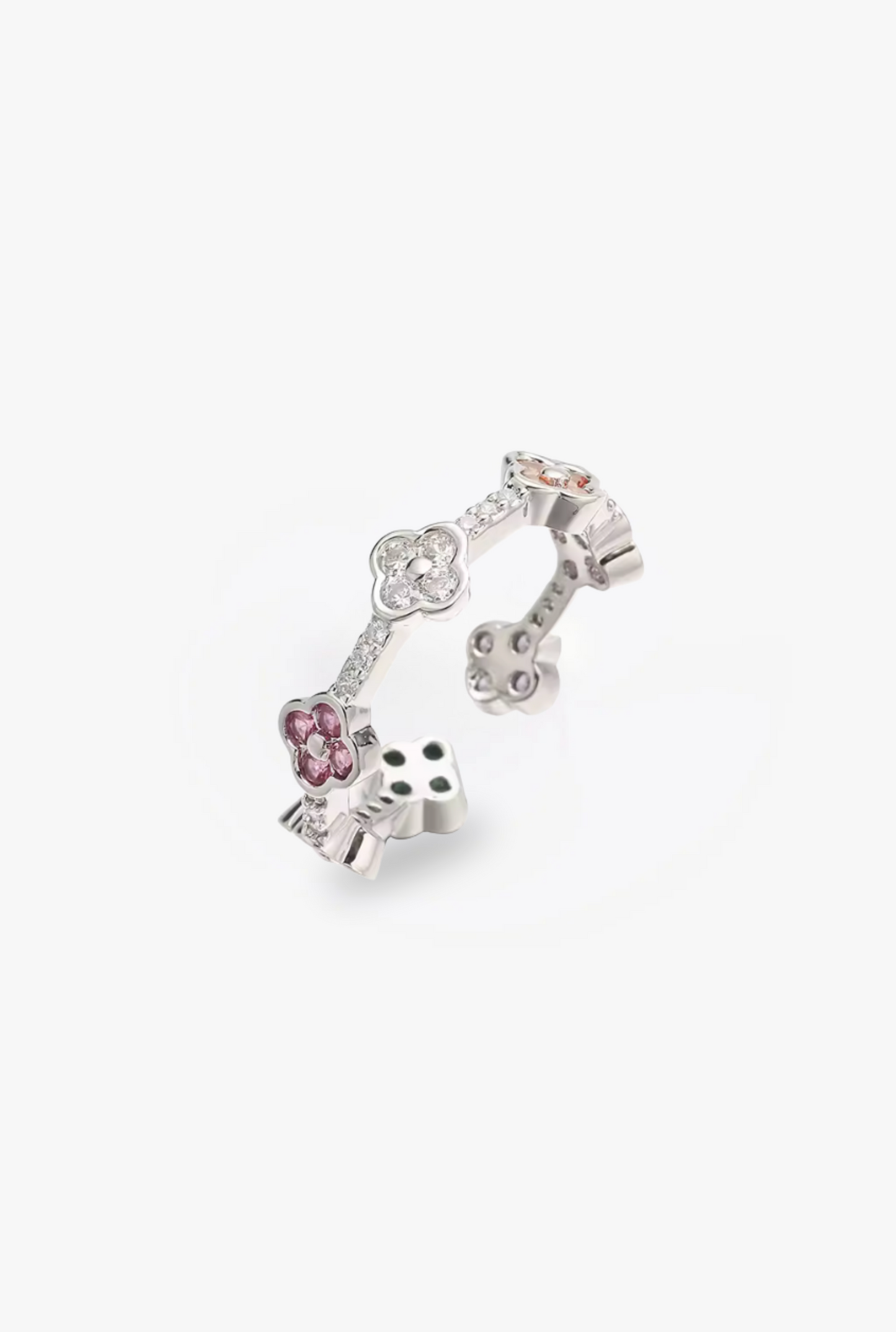 Anillo Estefania Mini Plateado Multicolor