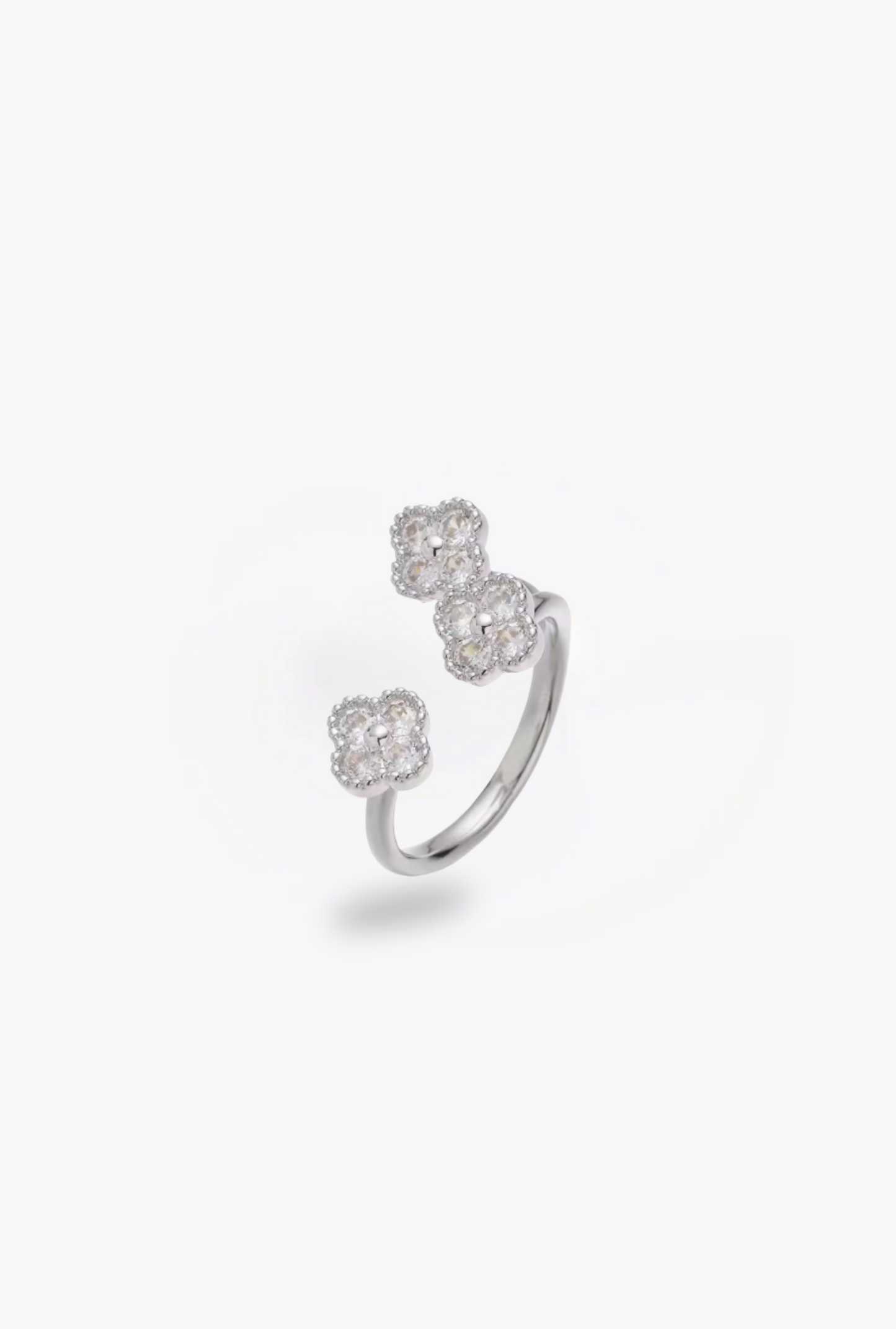 Anillo Trio Estefania Plateado