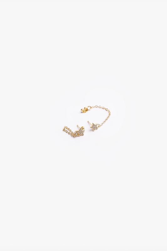 Piercing Estrella Colgante Dorado