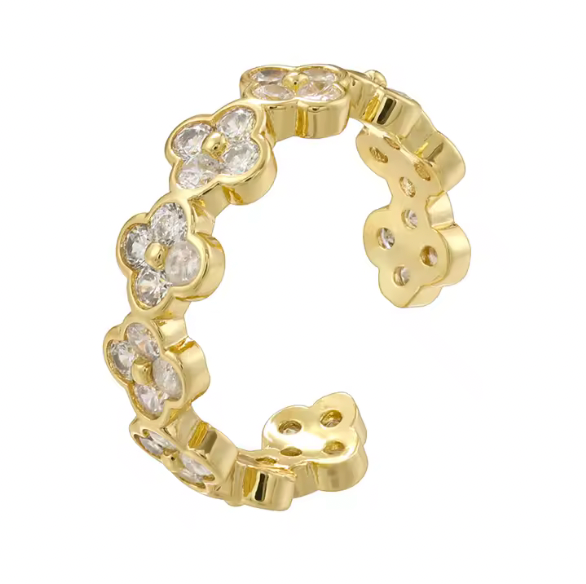 Anillo Estefania Dorado Diamante