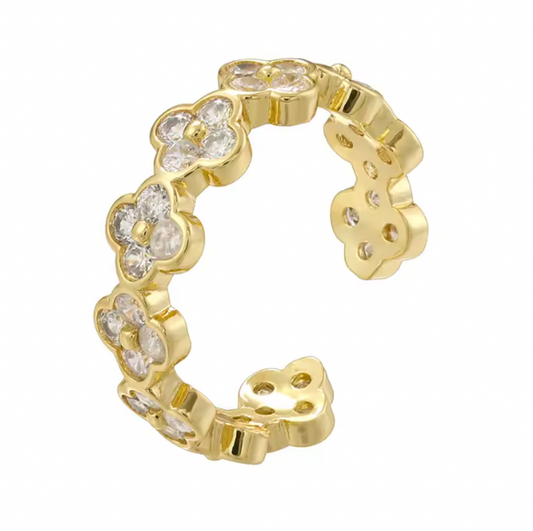 Anillo Estefania Dorado Diamante