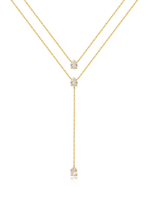 Cadena Doble Dorada Diamante