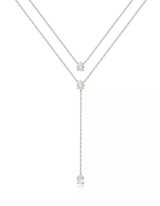 Cadena Doble Plateada Diamante