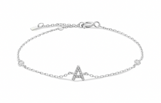 Pulsera Inicial Plateada