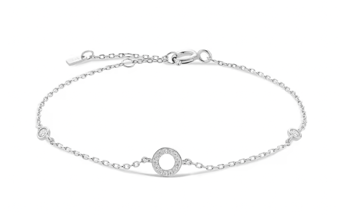 Pulsera Inicial Plateada