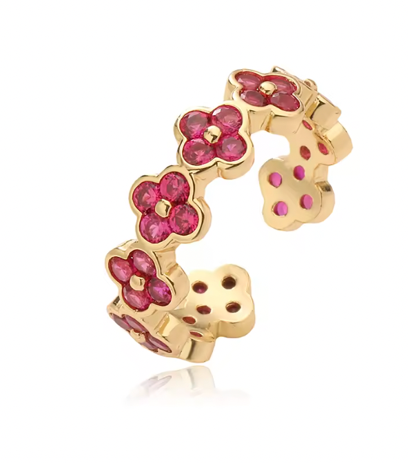Anillo Estefania Dorado Rubi