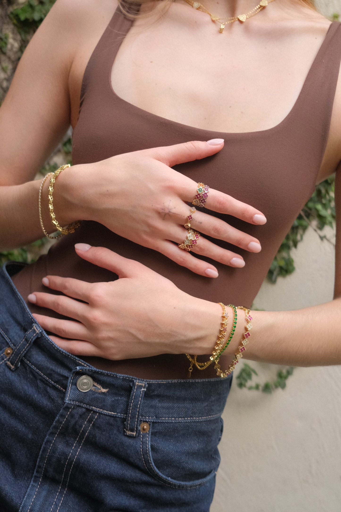 Pulsera Infinito Esmeralda