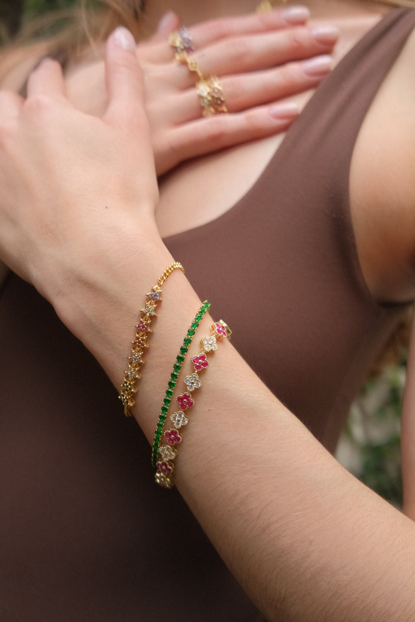 Pulsera Infinito Esmeralda