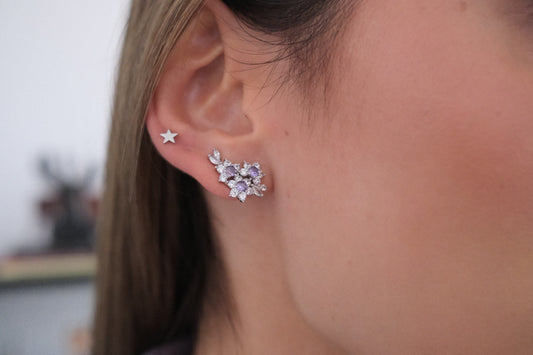 Aretes Dahlia Rosa