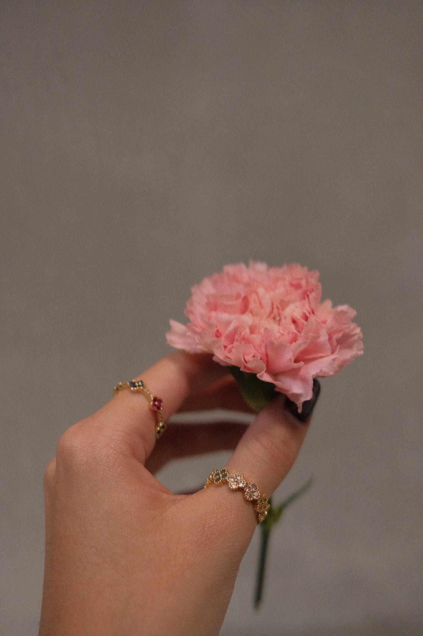 Anillo Estefania Mini Multicolor Dorado