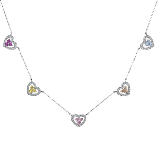 Cadena Corazones Multicolor