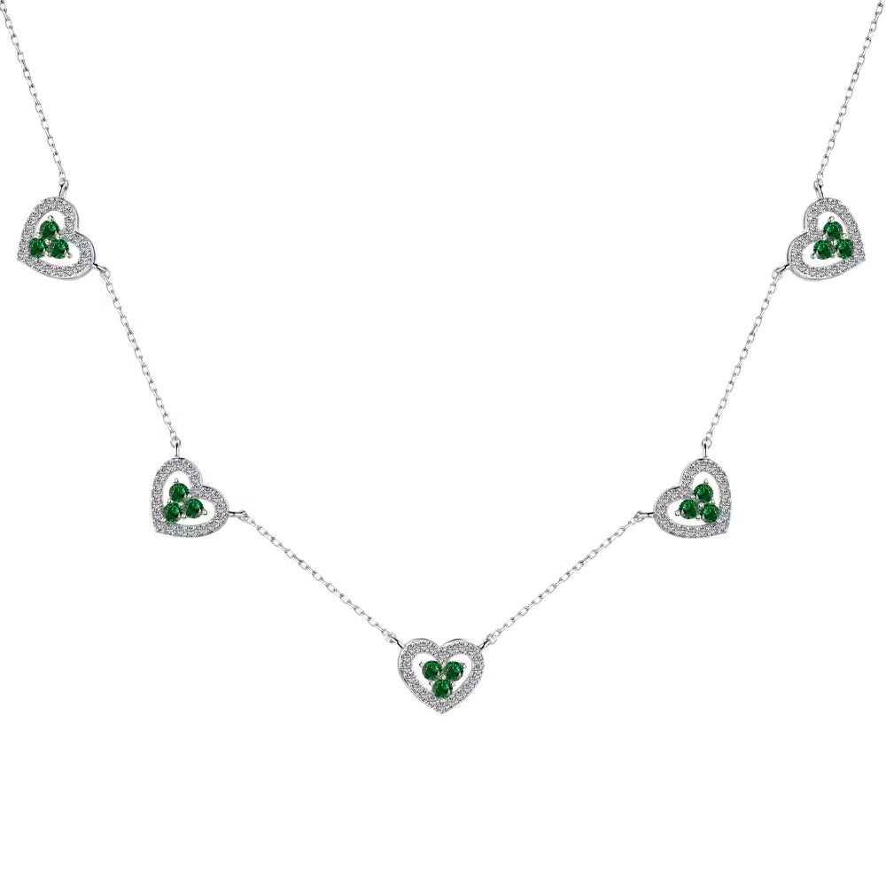Cadena Corazones Verde