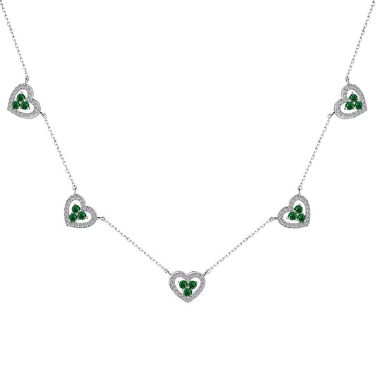 Cadena Corazones Verde